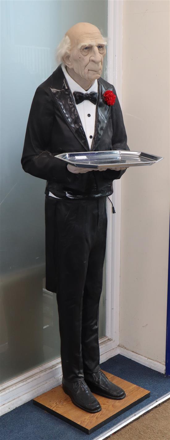 A life size automaton butler dumb waiter, known as Dobson H.180cm